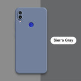 The back and front of a blue iphone case
