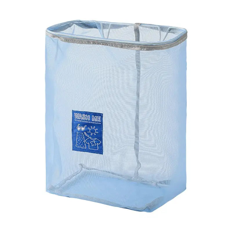 the blue laundry bag is a large, fold, foldable laundry bag