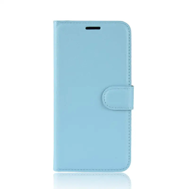 The blue leather wallet case for the iphone 5