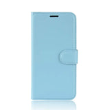 The blue leather wallet case for the iphone 5