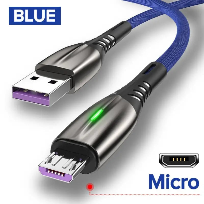 blue micro usb cable