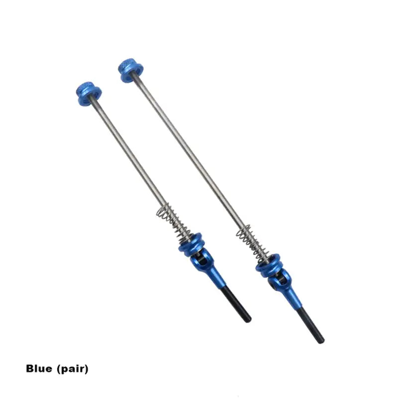 two blue screws with a white background and a white background