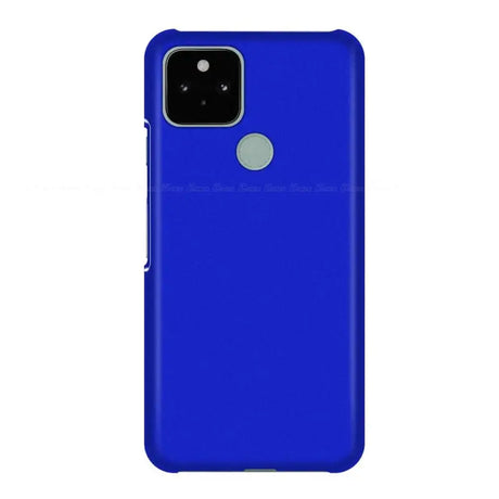 the back of a blue phone case