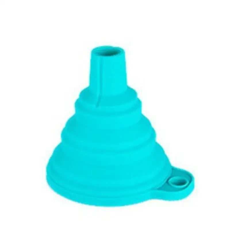 a blue plastic cone with a white background
