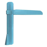 a blue plastic knife with a handle