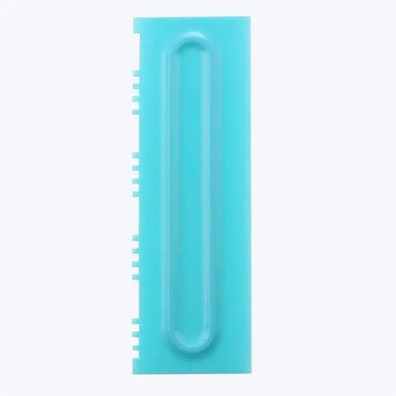 a blue plastic ruler with a white background