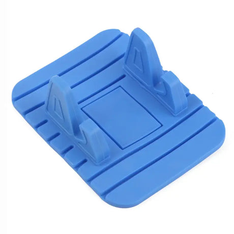 A blue plastic seat for a car