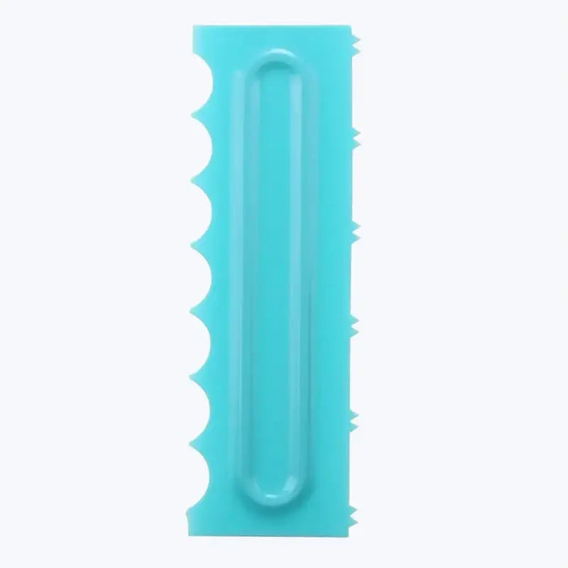 a blue plastic tube with a hole in the middle