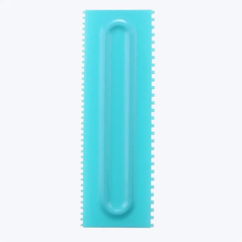 a blue plastic tube with a white background