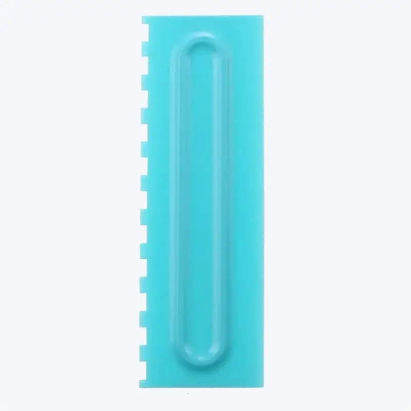 a blue plastic tube with a white background