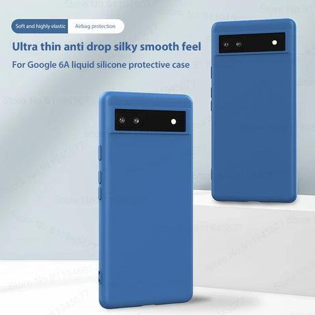 Blue protective case for Google 6A smartphone with a silky smooth texture and anti-drop features.