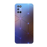 the blue and purple geometric pattern on this phone case