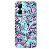 the blue and purple paisley pattern on this phone case