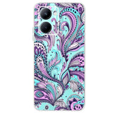 the blue and purple paisley pattern on this phone case