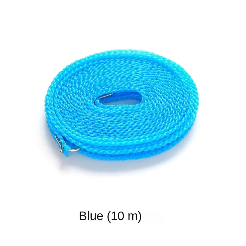 blue nylon rope with metal hook