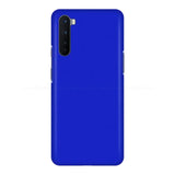 The back of a blue samsung phone case