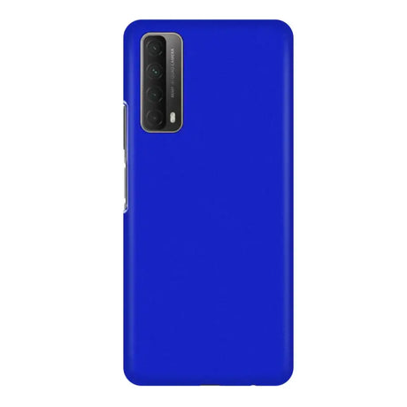 The back of a blue samsung phone case