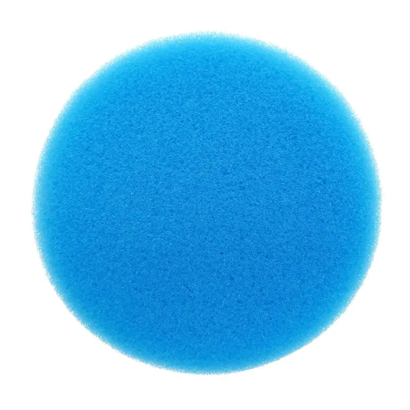 a blue sponge on a white background
