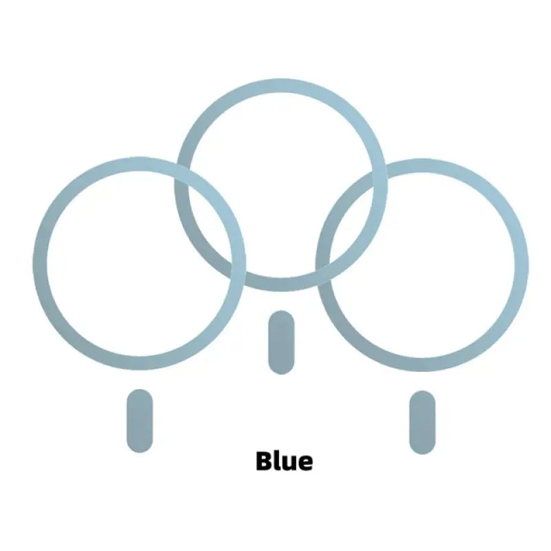 a blue circle with three circles on it