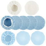 a set of blue and white baby shower pads