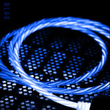 a blue and white led light cable