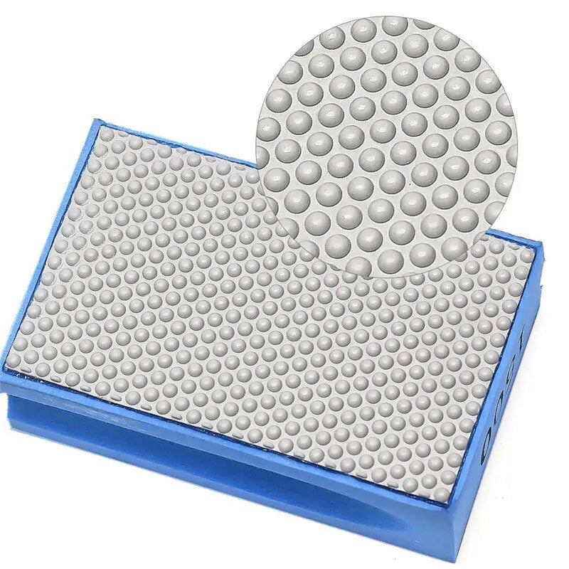 a blue box with a large amount of white spheres