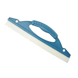 a blue plastic handle with a white handle