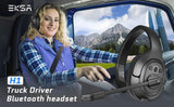 Bluetooth headset designed for truck drivers, shown being worn by a person in a vehicle.