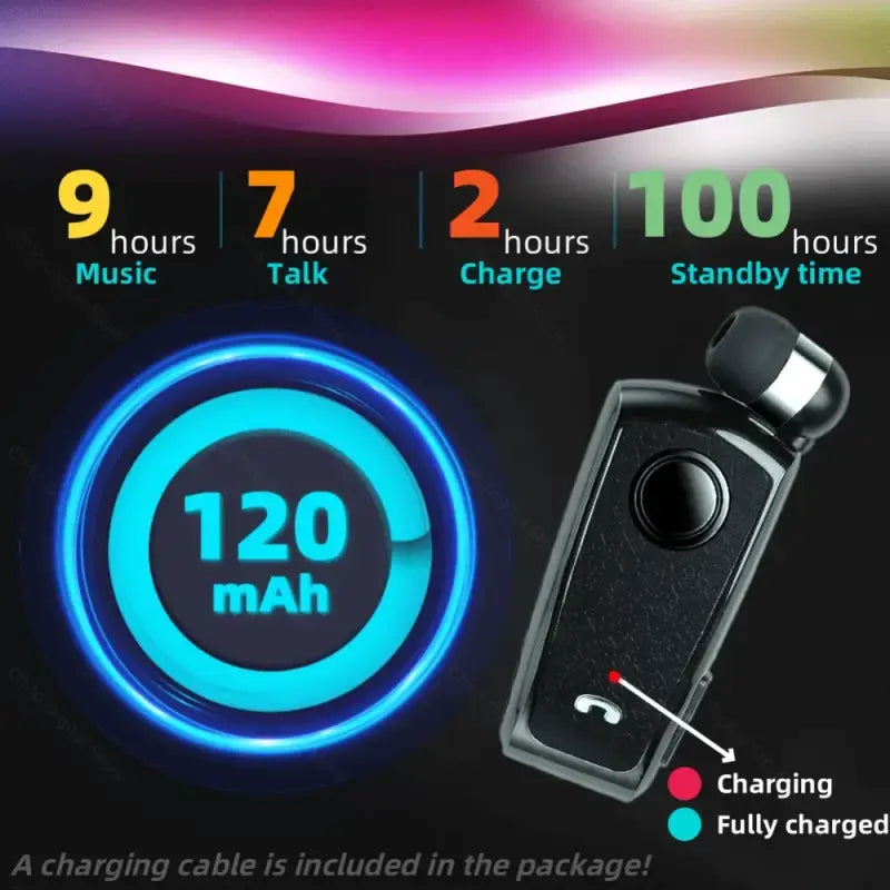 the bluetooth smart car charger is shown with the charging button