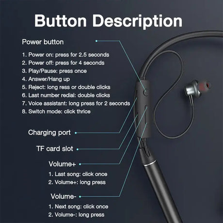 The bluetooth wireless earphones are designed to be in ear shape