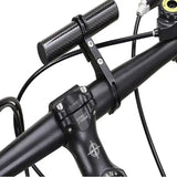 there is a close up of a bicycle handlebar with a yellow button