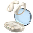 Bone conduction headphones with charging case.