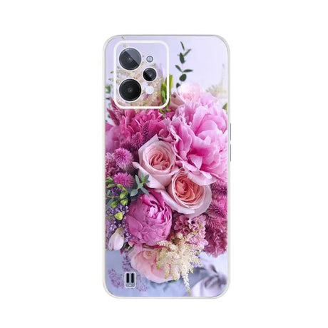 pink flowers phone case