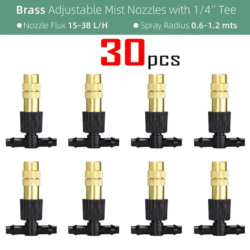 brass adjustable nozzles with 1 / 4 tee nozzles