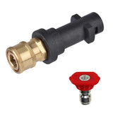 a brass fitting kit with a red knob