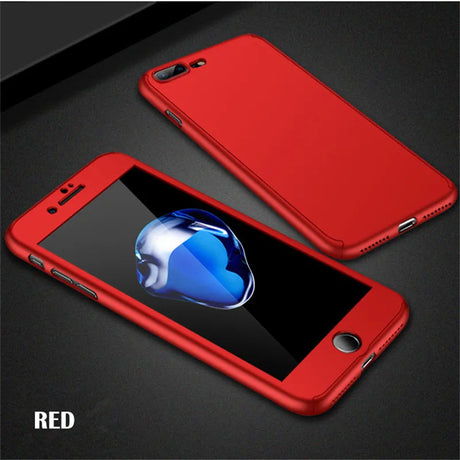 Bright red smartphone case with full coverage for front and back.