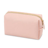 the pink cosmetic bag