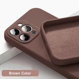 the iphone case is made from a brown material