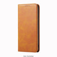 Brown faux leather wallet phone case.