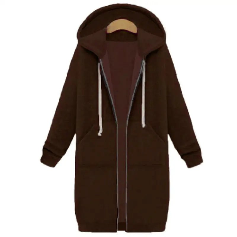 a brown hoodedie jacket with a hoodie