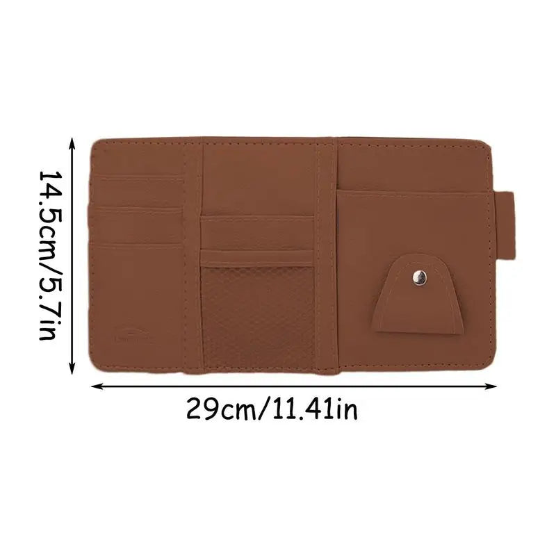 the leather wallet with a pocket for storing items