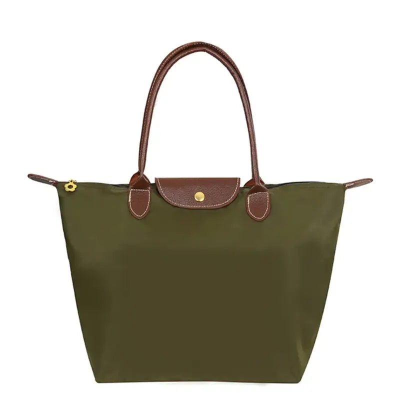 the longchamp tote in olive