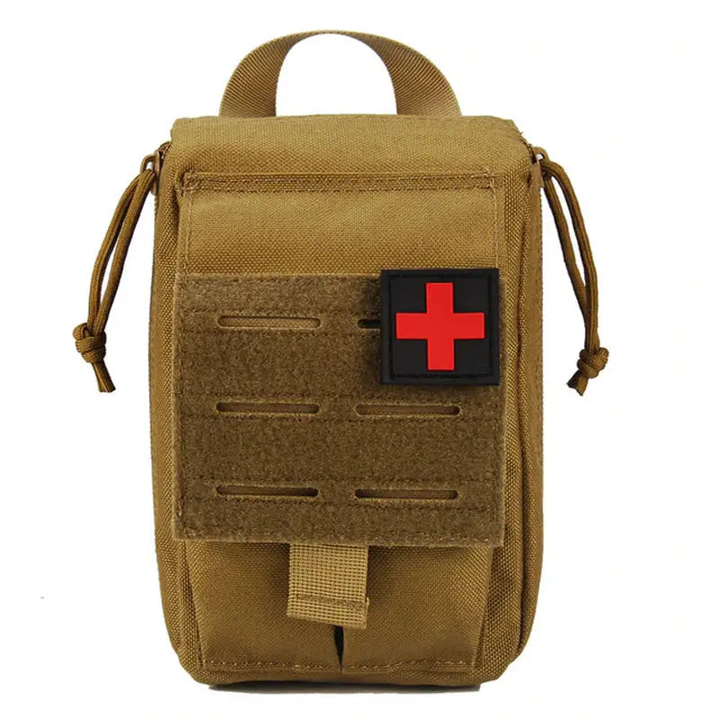 a medical pouch with a red cross on it