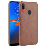 the back of a brown motorola moto g7 phone case