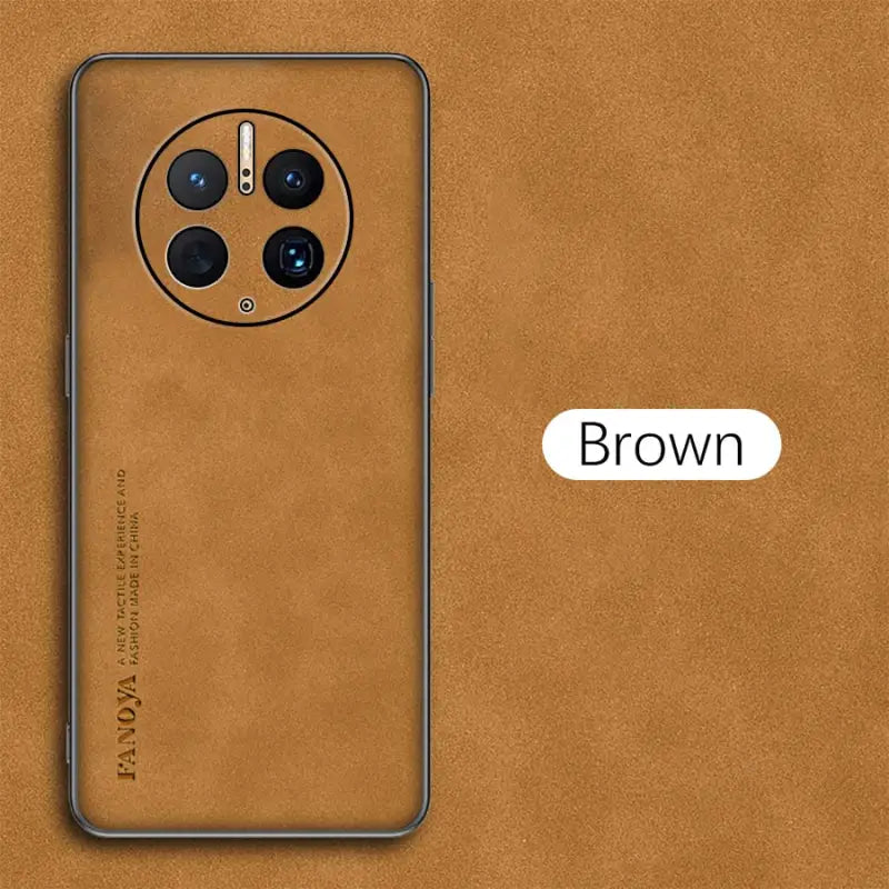 the back of a brown motorola motorola phone