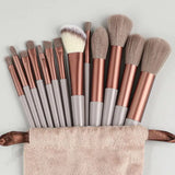 the zoe brush set in a pouch