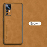 the back of a brown samsung phone with the text brown on it