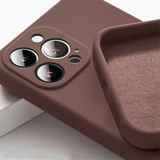 Brown smartphone case with multiple camera cutouts.