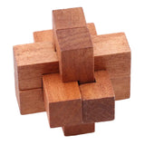 a wooden puzzle with four pieces
