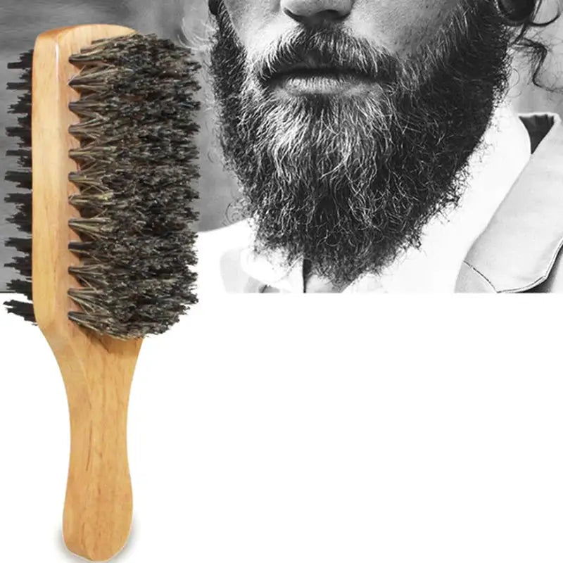 a man with a beard and a brush